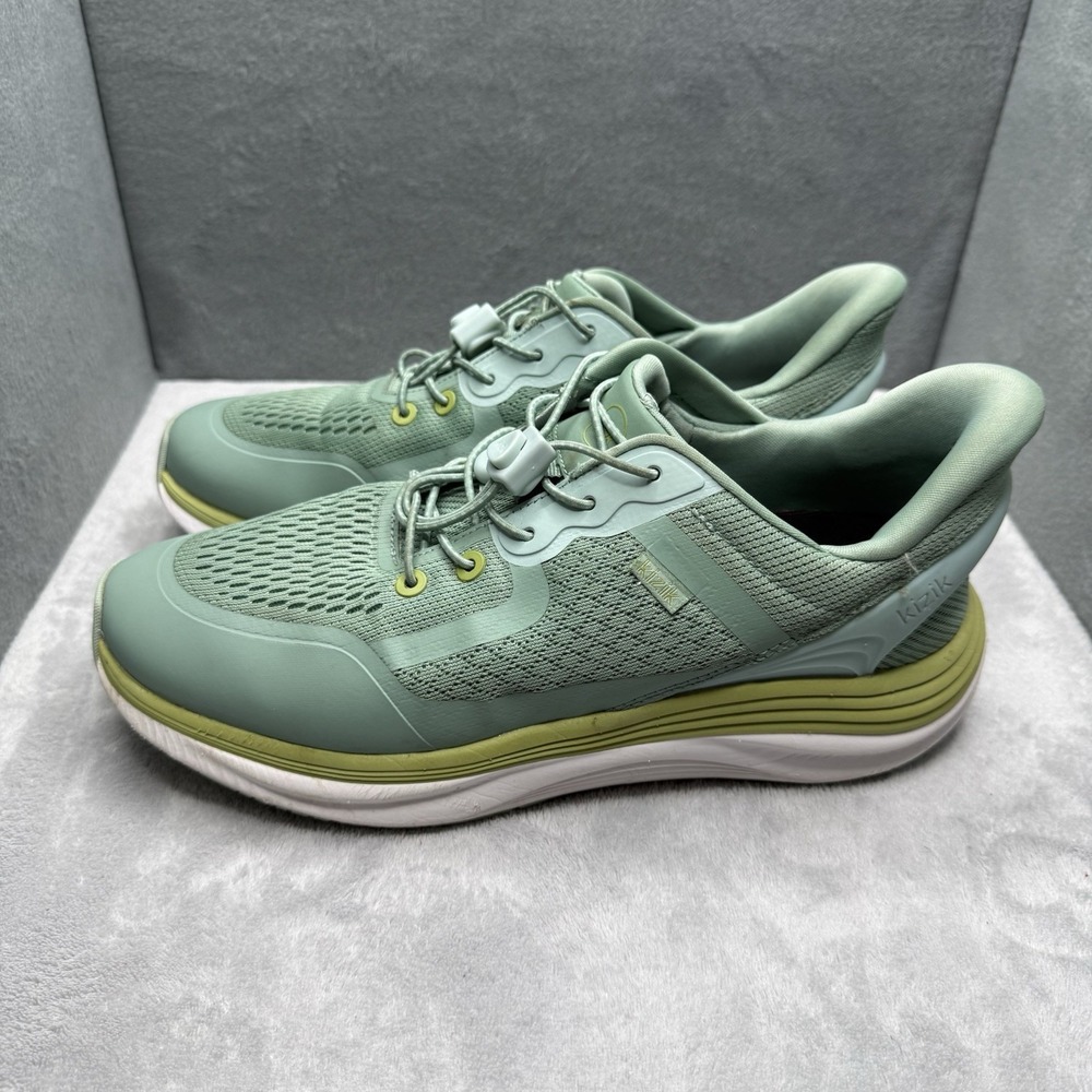 Kizik London Women's 10 Surf Spray Granite Green Hands Free Slip On Sneakers
